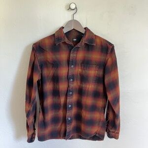Uniqlo Plaid 100% Cotton Flannel Button Up Men's XS